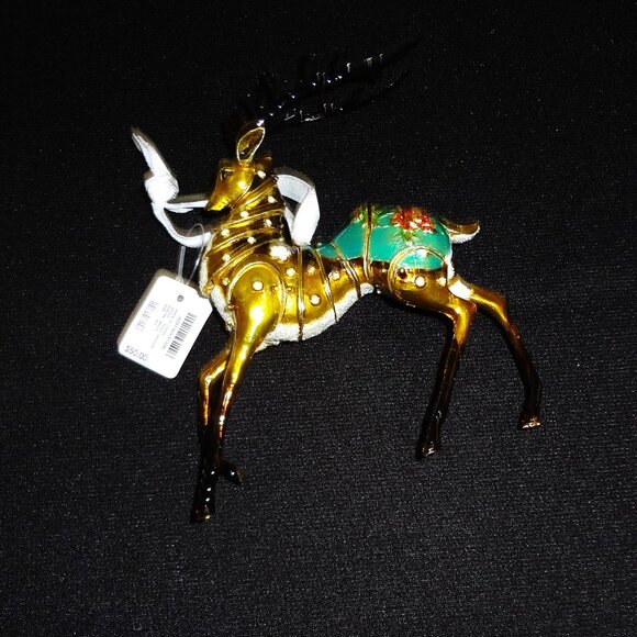NWT-Trimsetter Cloisonne Holiday Reindeer Ornament - Picture 2 of 3